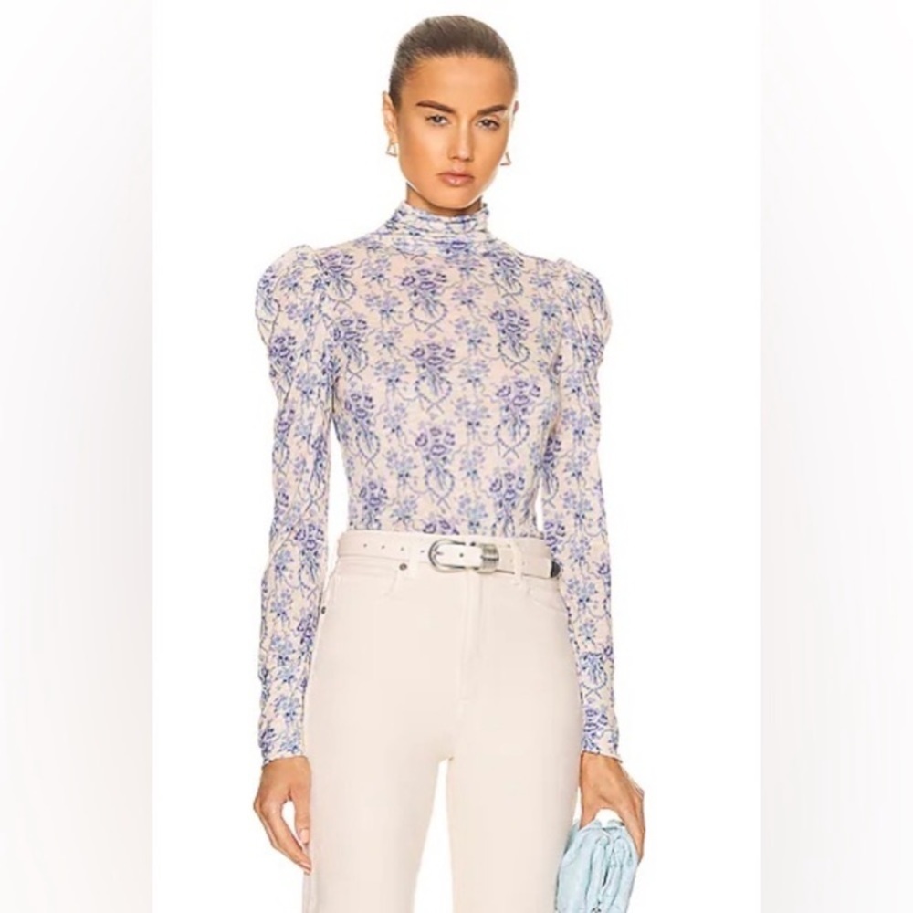 - Love Shack Fancy Vienna Turtleneck in Frosted Shores large